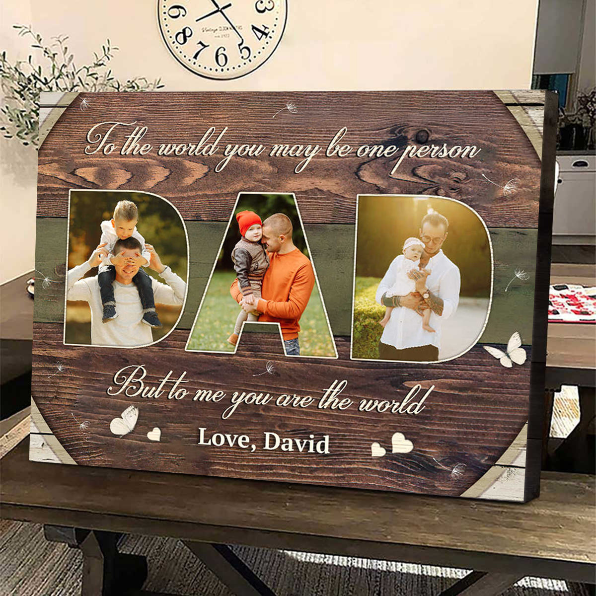 Personalized Father Day’s Gift 2026, Father’s Day Canvas Wall Art, Dad Gift, Dad Photo Collage, Gift from Son, Dad Birthday Gift