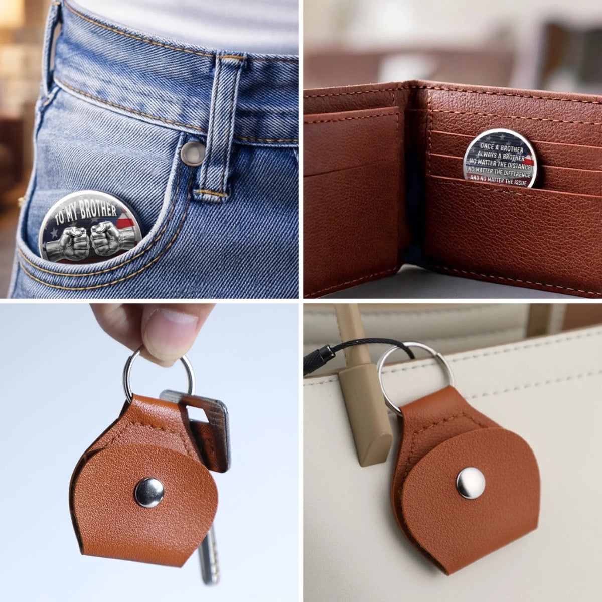 Custom Pocket Hug - Personalized America 250th Anniversary Gifts For Brother