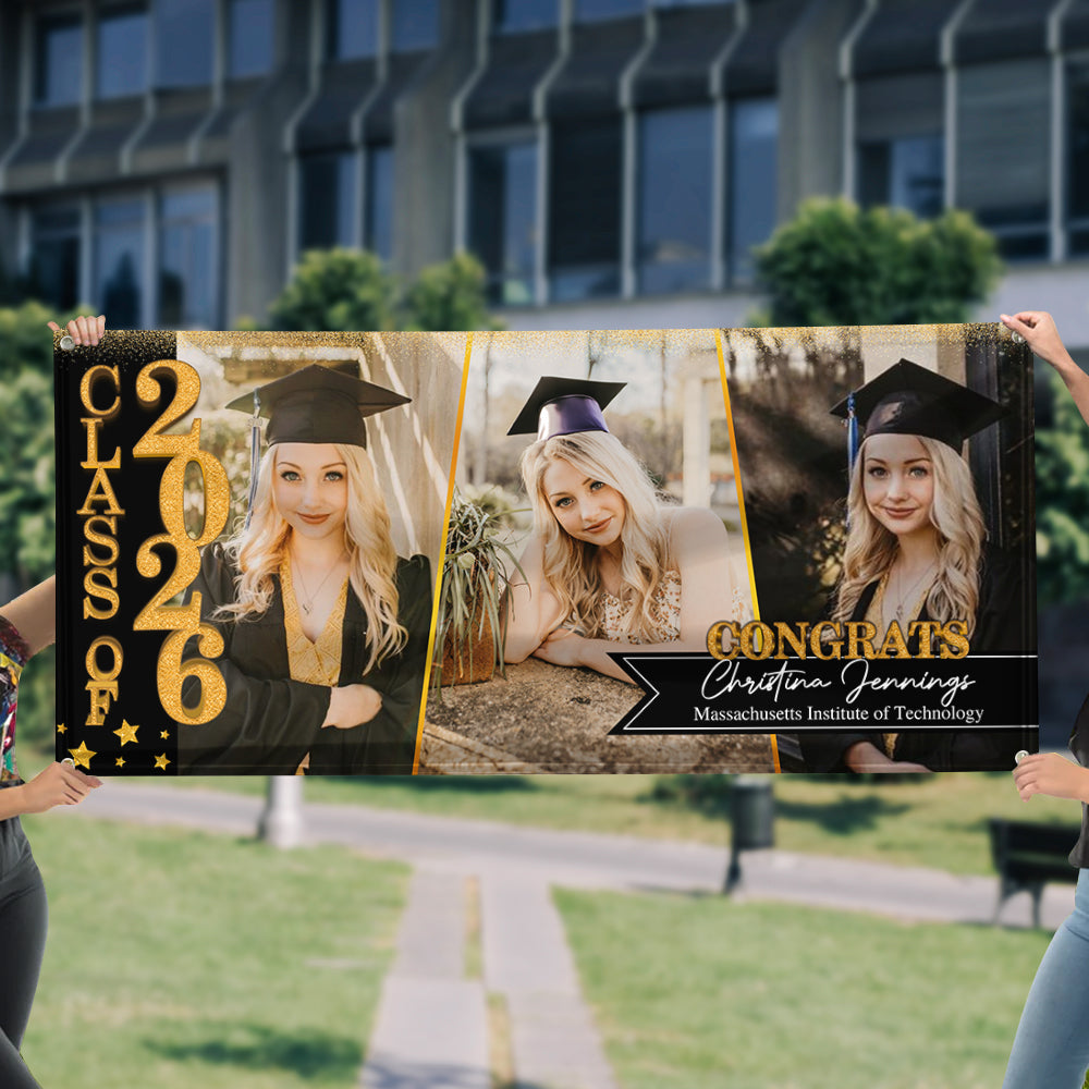 Congratulations Class Of 2026 - Graduation Banner - Unique Graduation Gift - Personalized Door Banner