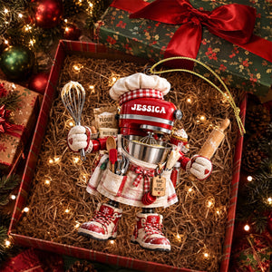 Personalized Stand Mixer Baker Christmas Ornament – Cute Baking Lover Gift
