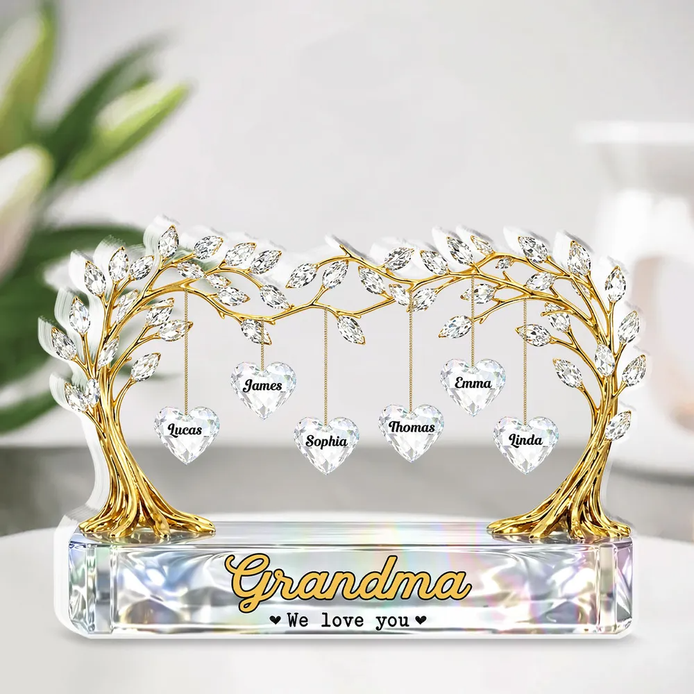 Personalized Custom Acrylic Plaque – "We Love You" Heartfelt Gift for Home Decor