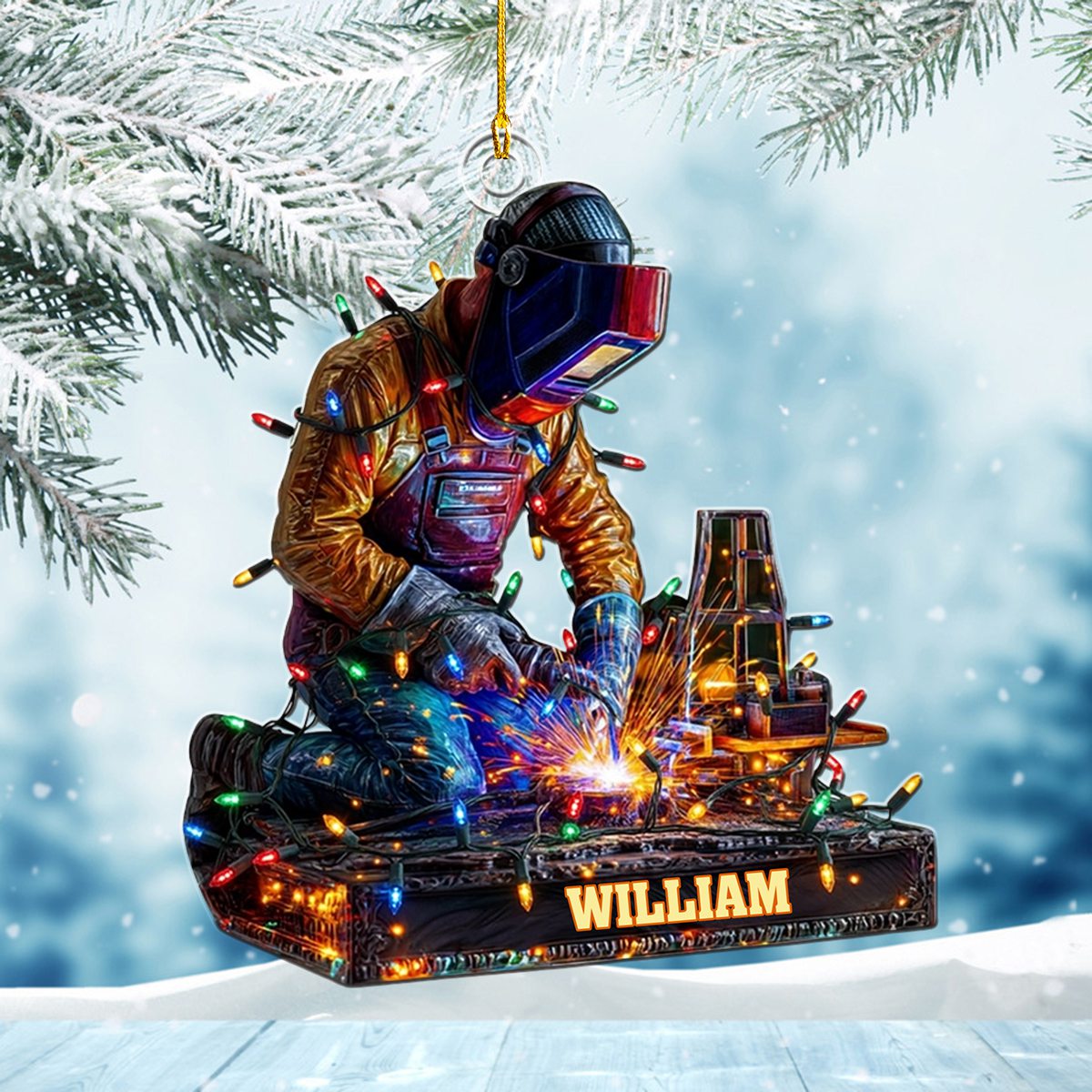 Proud Welder - Personalized Ornament, Christmas Gift for Welder