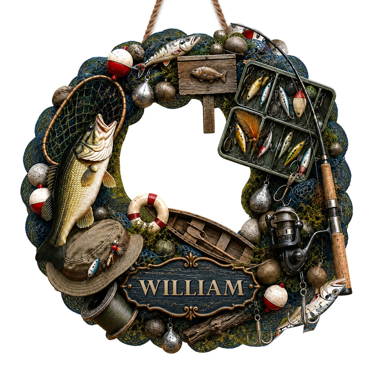 "A Life Spent Fishing" – Personalized Wood Sign | Gift For Fishing Lovers & Anglers