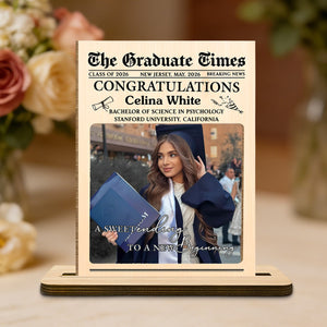 A Sweet Ending To A New Beginning, Custom Wood Plaque, Gift For Graduates