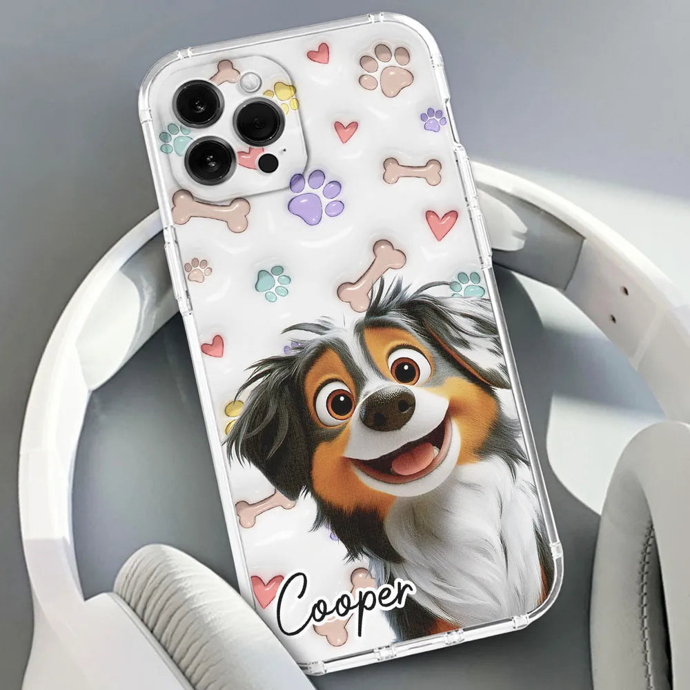 Lovely Dogs Colorful Dog Paws Personalized Phone Case Gift For Pet Lover