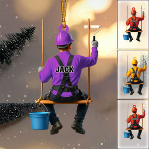 Personalized House Painter Ornament, Painter Dad Gift