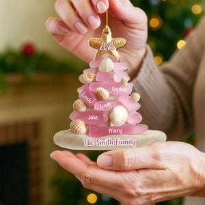 Family Sea Glass Christmas Tree - Personalized Ornament