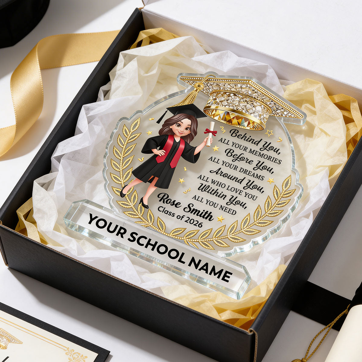 Before You All Your Dreams Graduation - Personalized Acrylic Block Plaque