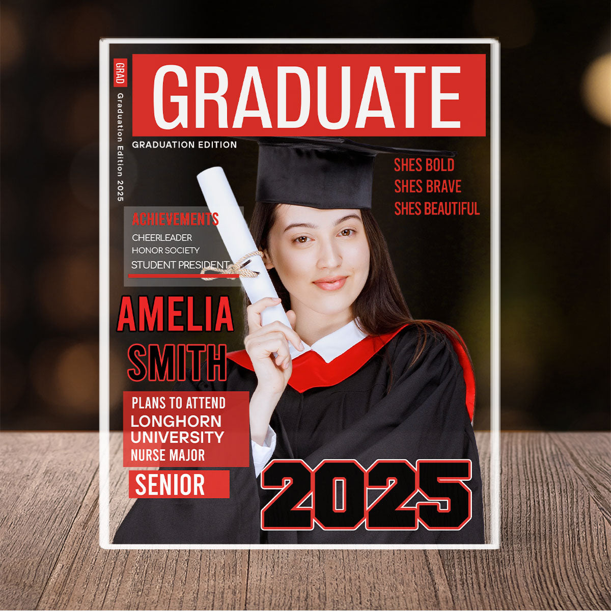 Personalized Graduate Magazine Cover Plaque – The Ultimate Custom Graduation Gift