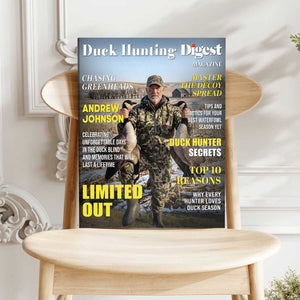 Custom Duck Hunting Magazine Cover Canvas – Unique Gift For Duck Hunters & Hunting Lovers