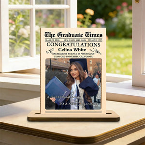 A Sweet Ending To A New Beginning, Custom Wood Plaque, Gift For Graduates