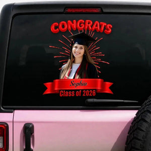 Proud Graduate? Show Them Off – Personalized  Custom Photo Car Decal for Class of 2026