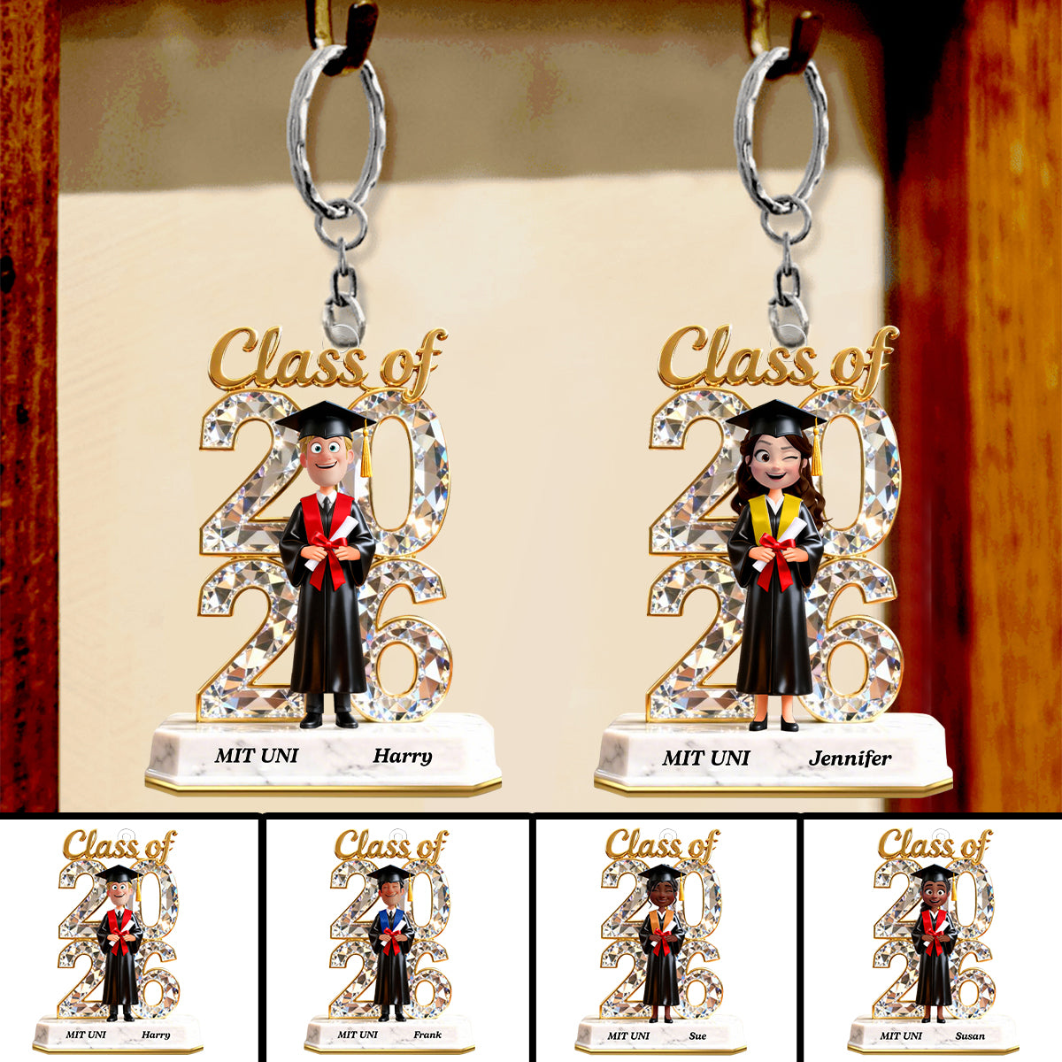 Graduation Acrylic Keychain - Personalized Gifts For Graduates