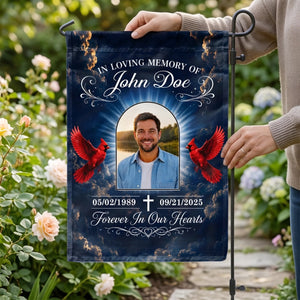 Personalized "Heaven Gained An Angel" Garden Flag – Memorial Gift For Loss Of Loved One
