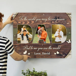 Personalized Father Day’s Gift 2026, Father’s Day Canvas Wall Art, Dad Gift, Dad Photo Collage, Gift from Son, Dad Birthday Gift