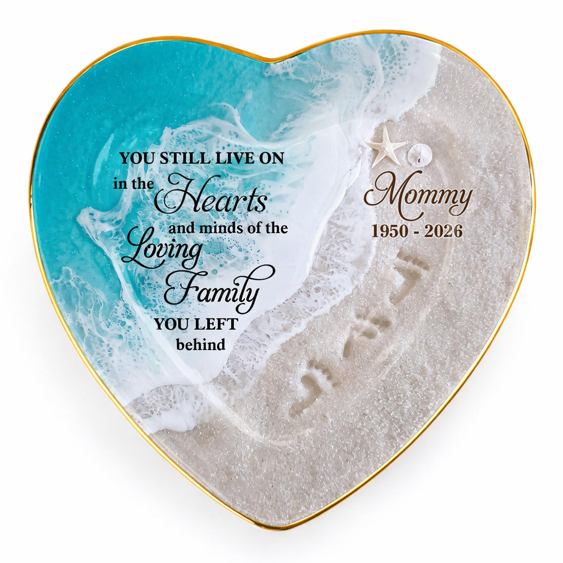 "You Still Live On" – Personalized Ceramic Dish | Memorial Gift For Grieving Family