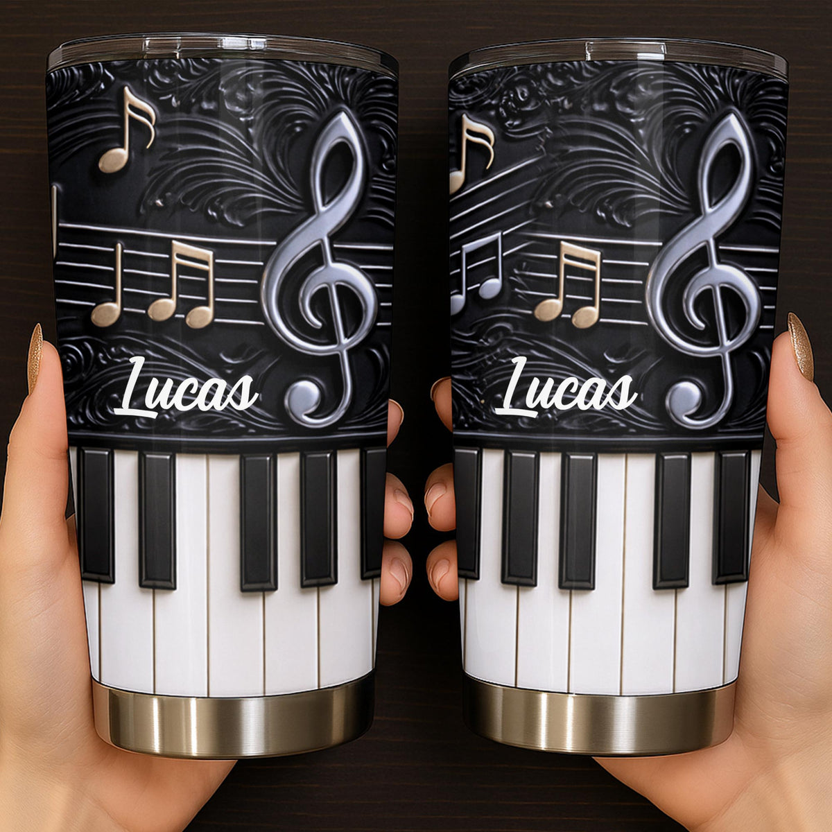 Personalized Life Is Better With Music Tumbler, Gift For Music and Piano lovers