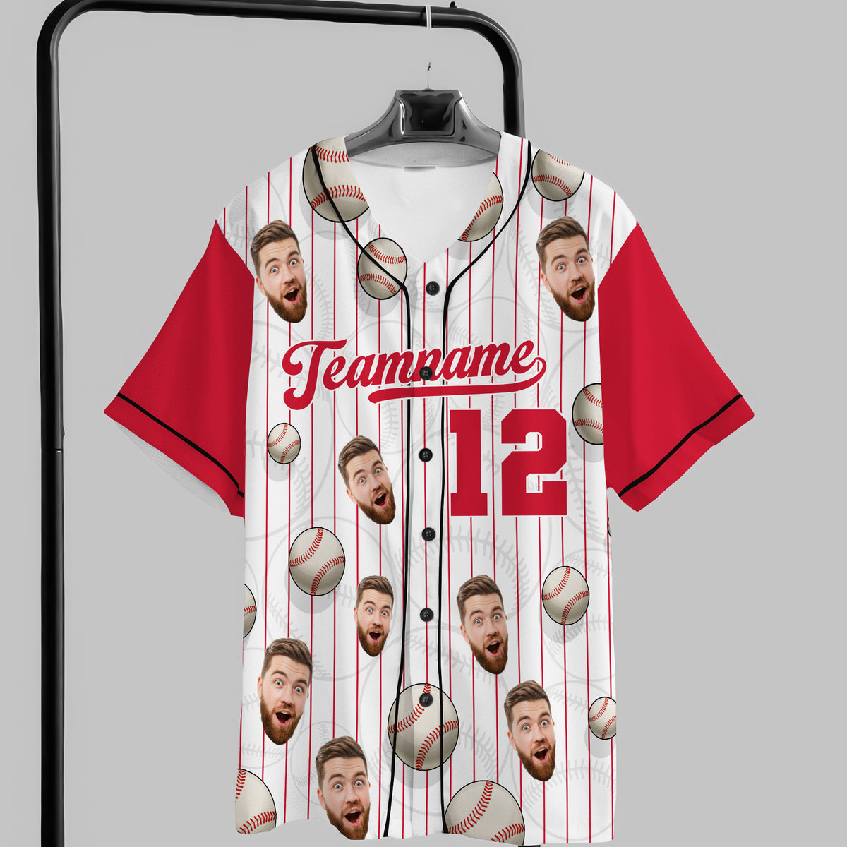 Custom Photo Baseball Jersey – Personalized Sport Lovers Shirt With Team Name