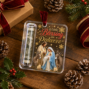Custom Name Christmas Money Holder Acrylic Ornament – Personalized Holiday Keepsake For Family & Kids