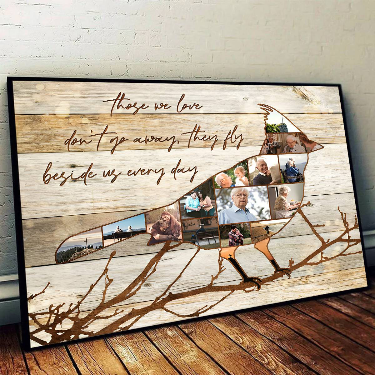 Personalized Cardinal Photo Collage Poster Memorial Gift