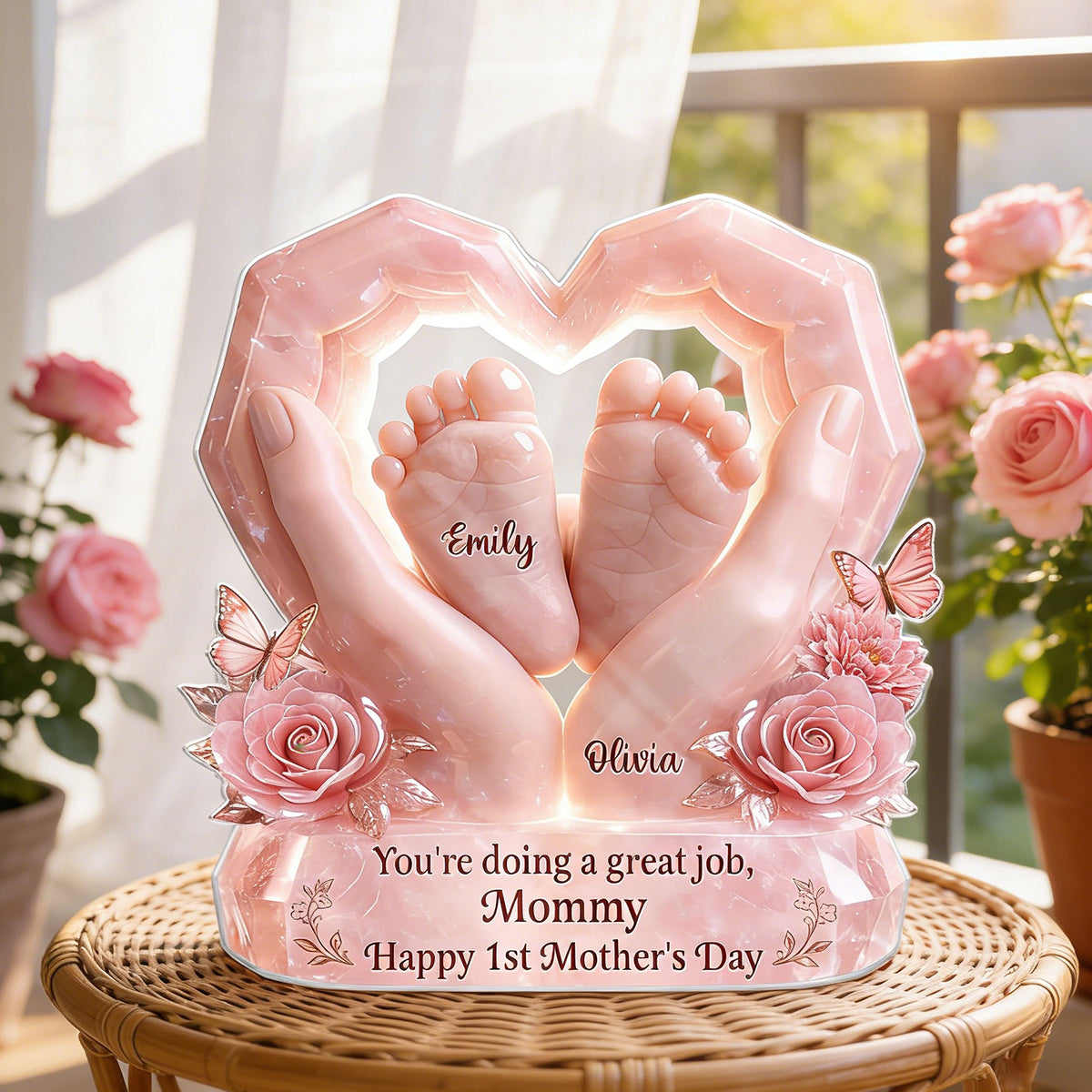 Custom Acrylic Plaque - Personalized Baby Shower, Gender Reveal Gifts For New Moms, New Parents