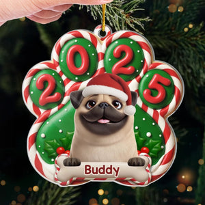 Santa Paws Is Coming - Personalized Acrylic Ornament Christmas Birthday Gifts For Dog Lovers