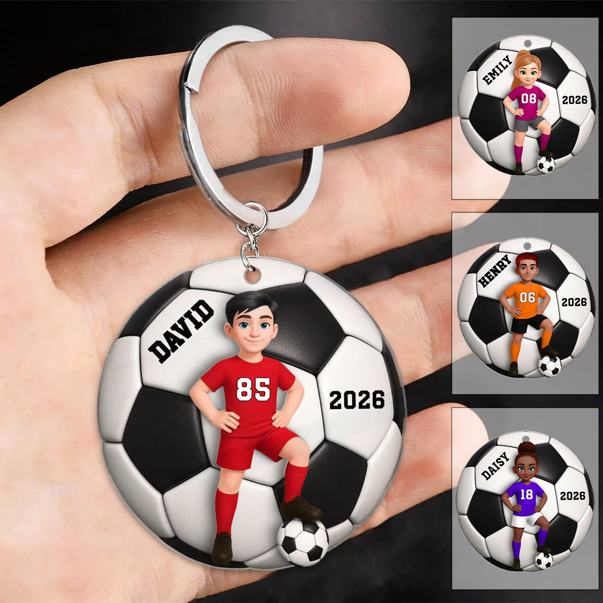 Soccer Girl Boy - Personalized Acrylic Keychain Gift For Daughter, Son, Soccer Lover