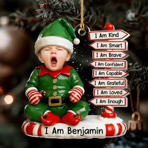 Tiny Elf Christmas - Personalized Acrylic Ornament