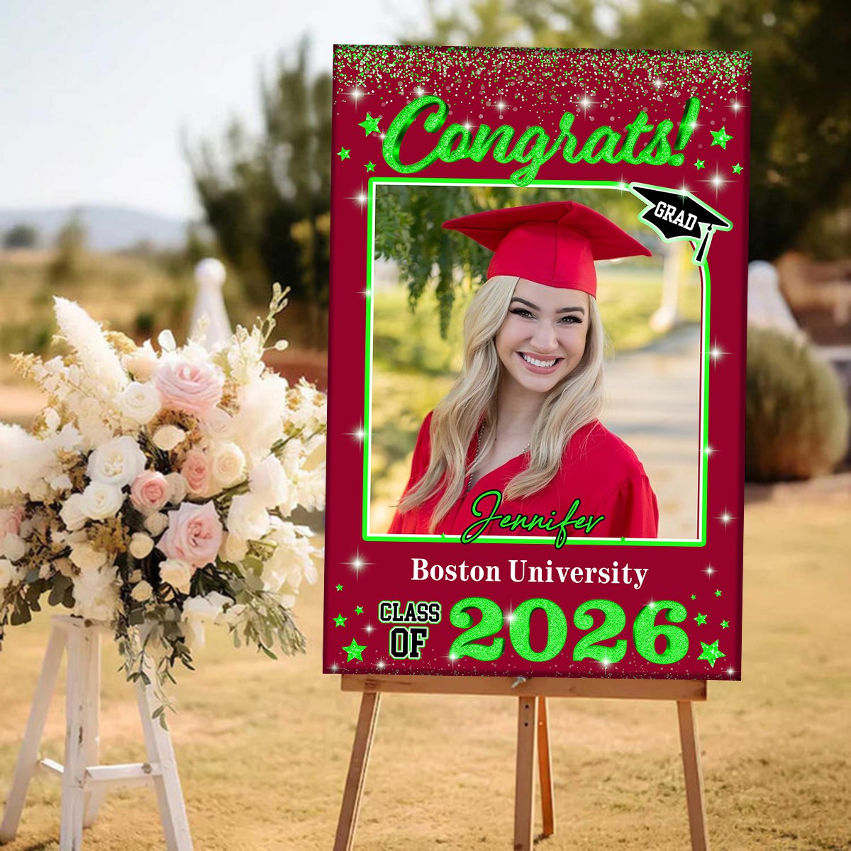 Personalized Custom Photo Class of 2026 Welcome Sign Congrat Grad Gift, Graduation Decorations