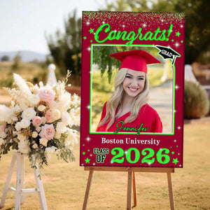 Personalized Custom Photo Class of 2026 Welcome Sign Congrat Grad Gift, Graduation Decorations