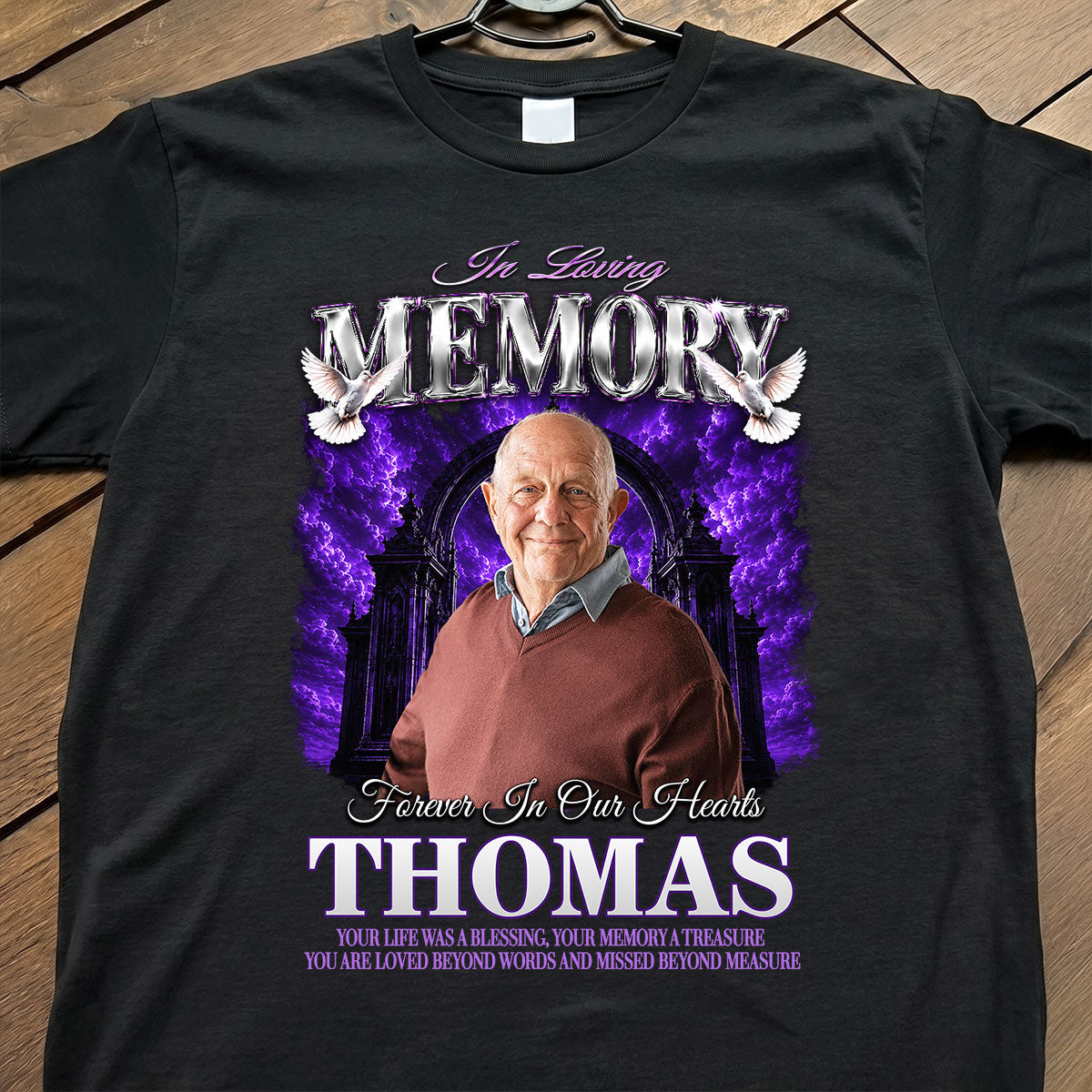 "In Loving Memory" Custom Photo Shirt – Personalized Memorial Gift | Sympathy Keepsake & Celebration of Life