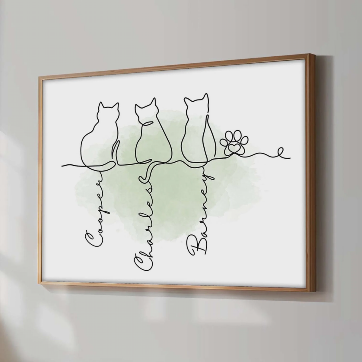 Adorable Cats Line Art - Personalized Poster, Unique Gift for Cat Lovers