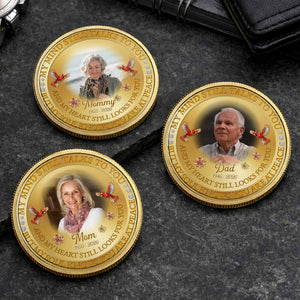 My Mind Still Talks To You Mom, Personalized Custom Commemorative Coin, Family Gift