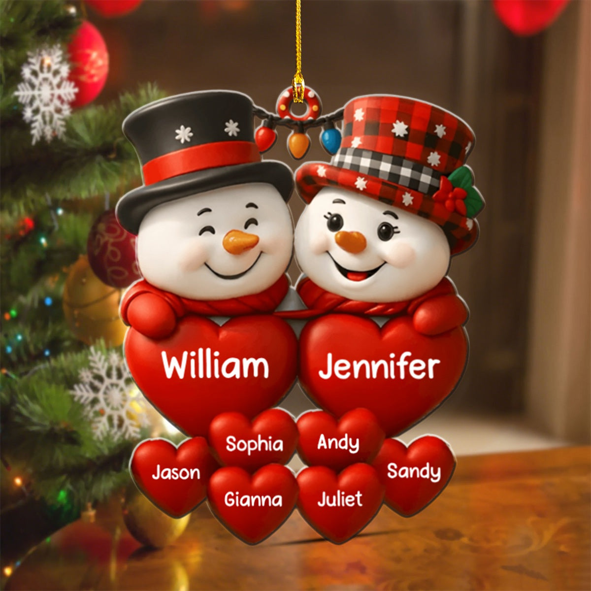 Personalized acrylic ornaments, Christmas gifts for Family
