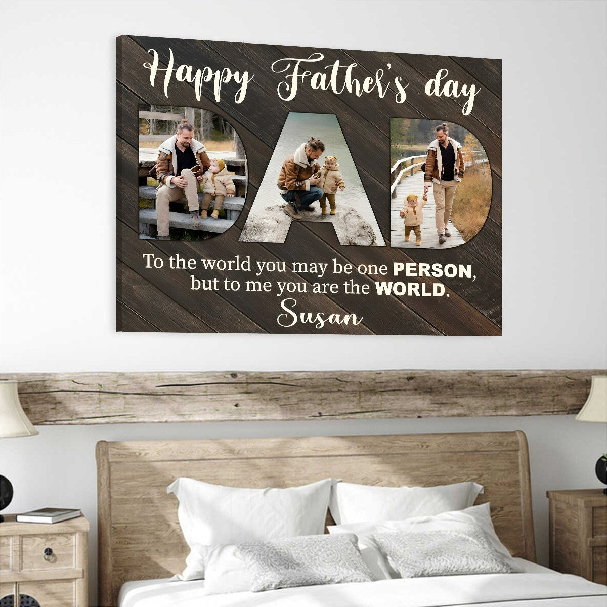 Happy Father’s Day Personalized Canvas Poster,Personalized 2026 Father's Day Gift