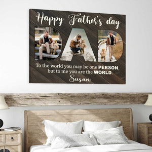 Happy Father’s Day Personalized Canvas Poster,Personalized 2026 Father's Day Gift