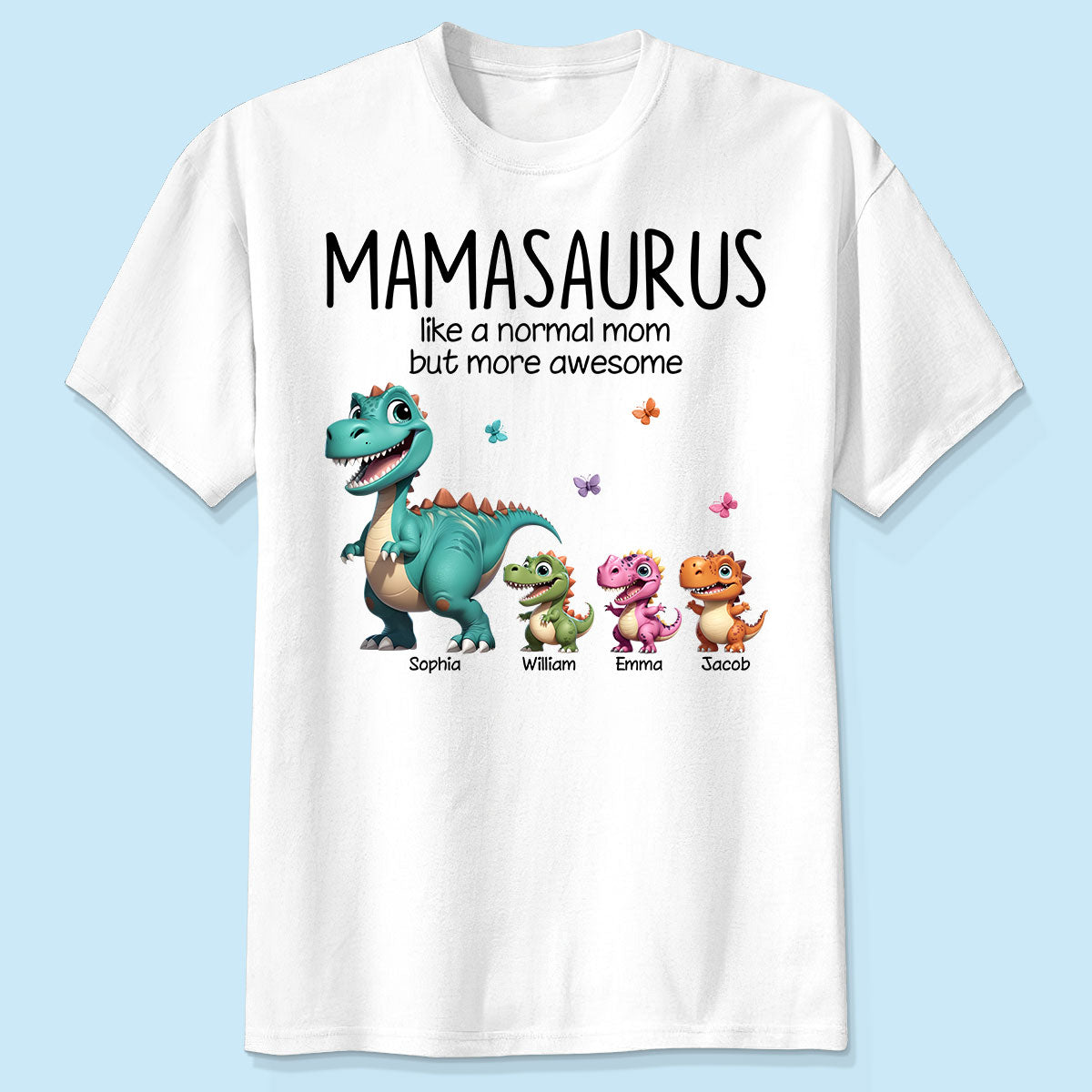 Grandmasaurus And Kids Dinosaurs Personalized T Shirt Gift for Grandma Mother