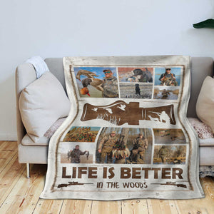 Personalized Hunting Photo Collage Blanket,Hunting Memories Gift For Hunters