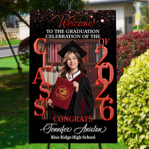 Personalized Graduation Welcome Sign Canvas - Custom Photo Welcome Sign Canvas - Graduation Gifts