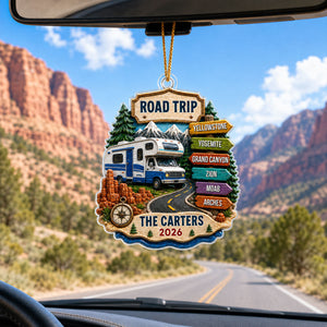 Personalized "Road Trip Adventure" Ornament – Vacation Gift For Couples & Families