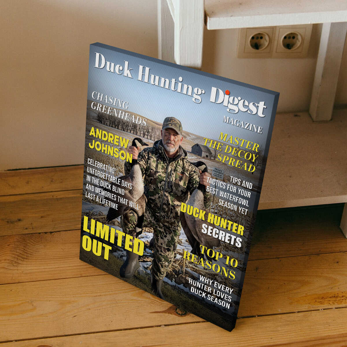Custom Duck Hunting Magazine Cover Canvas – Unique Gift For Duck Hunters & Hunting Lovers