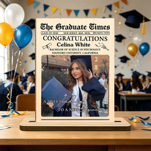 A Sweet Ending To A New Beginning, Custom Wood Plaque, Gift For Graduates
