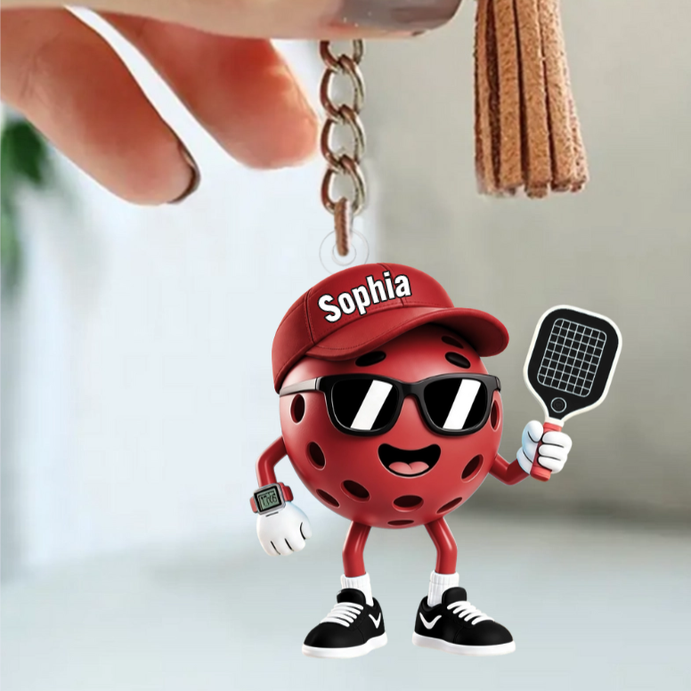 Pickleball Fan Christmas Keychain – Personalized 2026 Gift For Players & Lovers