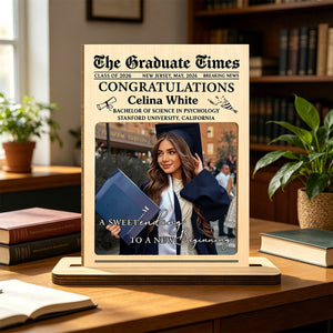 A Sweet Ending To A New Beginning, Custom Wood Plaque, Gift For Graduates