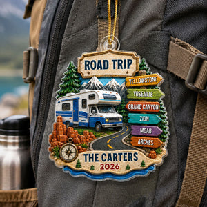Personalized "Road Trip Adventure" Ornament – Vacation Gift For Couples & Families
