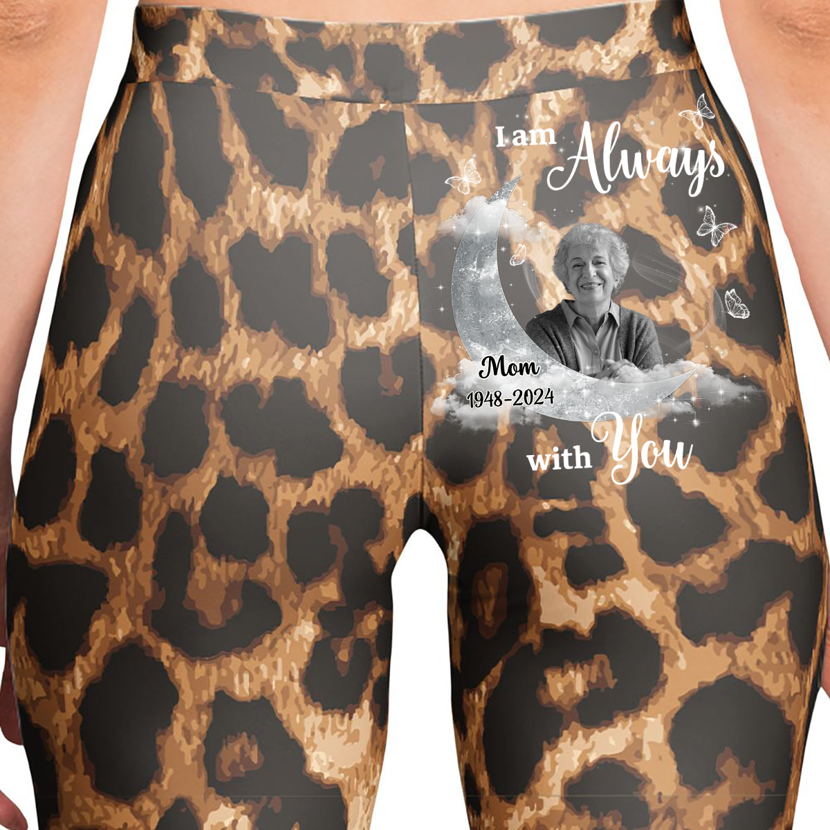A Big Piece Of My Heart Lives In Heaven Personalized Leggings