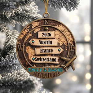 Destination Of All Year - Personalized Custom Shape Wooden Ornament
