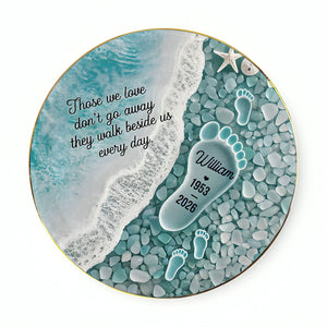 "Where Love Never Ends" – Sea Glass Design Personalized Jewelry Dish | Memorial Ocean Remembrance Gift For Loss of Loved One