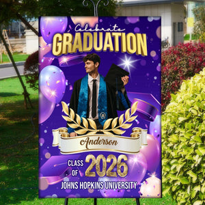 Welcome To Celebration Custom Party Welcome Sign - Personalized Graduation Decoration - Graduation Sign