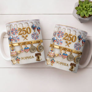 Gift For Patriots & USA Lovers – Personalized "Celebrating Freedom" Mug